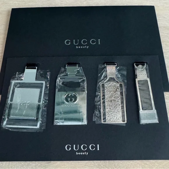 Gucci Silver 4 Piece Bag Charms Set - Picture 1 of 5
